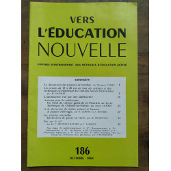 Vers l'éducation nouvelle n186 Octobre 1964