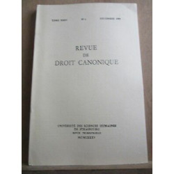 Revue de droit canonique Tome XXXV n4 Décembre 1985 Université de...