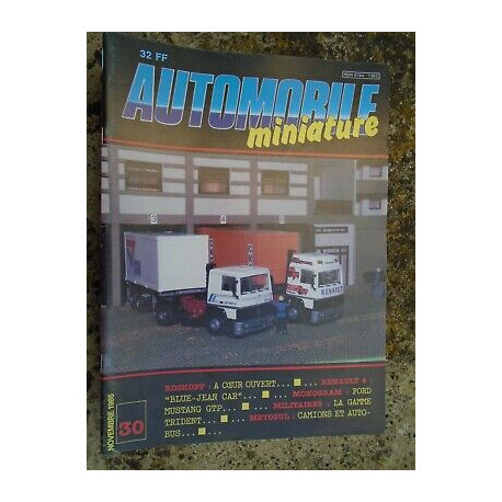 Automobile Miniature n 30 Novembre 1986