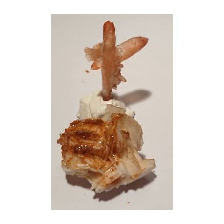Lot de 2 Quartz hematoïde vanadinite sur barytine QHVB 6