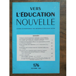 Vers l'éducation nouvelle n176 Octobre 1963