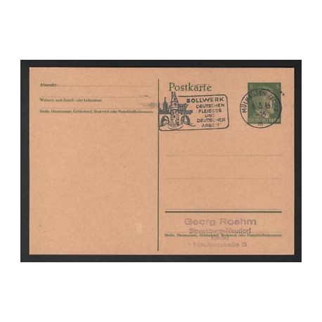 Ganzsache BOLLWERK Flamme Spéciale 040343 WW2