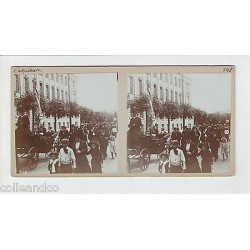 Vue Stéréoscopique Stéréo Défilé Musique Leo Verein Harmonie...