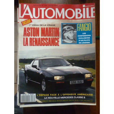 n530 Aston martin la renaissance mensuel Août 1990