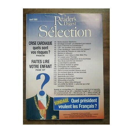 Reader's Digest Sélection Avril 1995