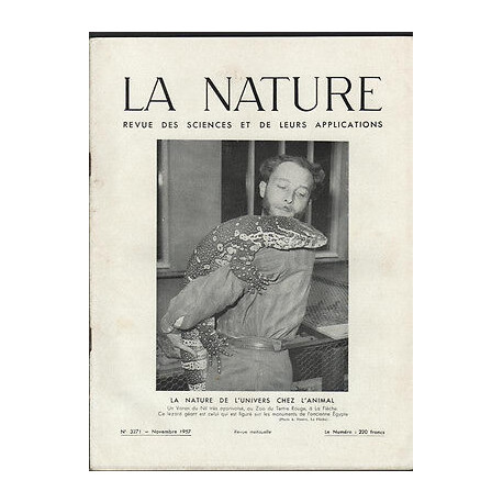 LA NATURE n3271 Induction embryonnaire à l'induction pathogène