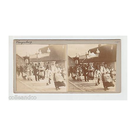 Vue Stéréoscopique Stéréo 67 WANGENBOURG ENGENTHAL Défilé...