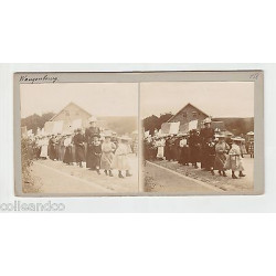Vue Stéréoscopique Stéréo 67 WANGENBOURG ENGENTHAL Défilé...