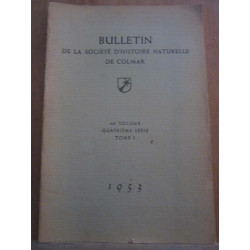 Bulletin de la Société d'Histoire Naturelle de colmar 44ème volume t i