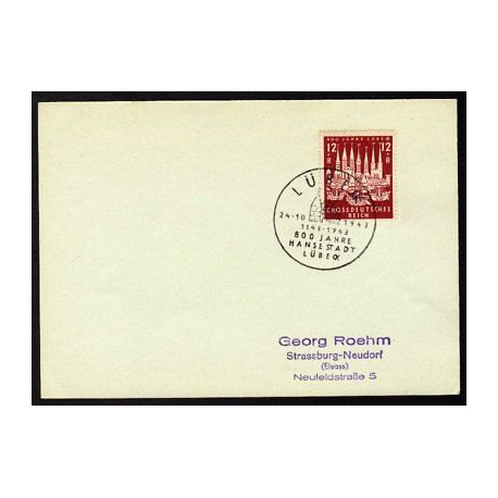 Allemagne n 781 Yv. avec cachet LÜBECK Mi. 862