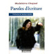 Paroles d'écriture