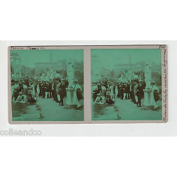 Vue Stéréoscopique Stéréo ROME Forum romain Maisons des Vestales 1910