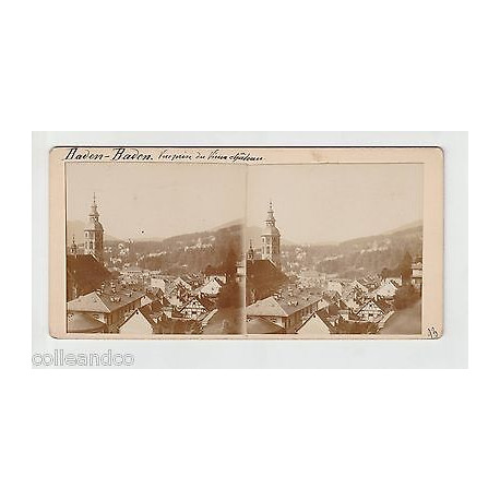 Vue Stéréoscopique Stéréo ALLEMAGNE BADEN BADEN bühlertal...