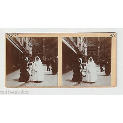 Vue Stéréoscopique Stéréo 67 STRASBOURG Une mariée rue mercière...