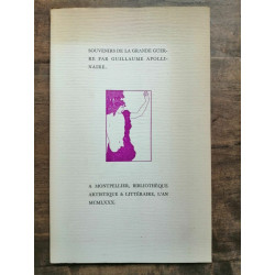 Guillaume Apollinaire Souvenirs de la Grande Guerre