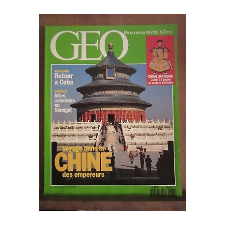 geo un nouveau monde la Terre n167 Janvier 1993 Chine des Empereurs