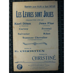 partition Christien christiné Les lèvres sont jolies