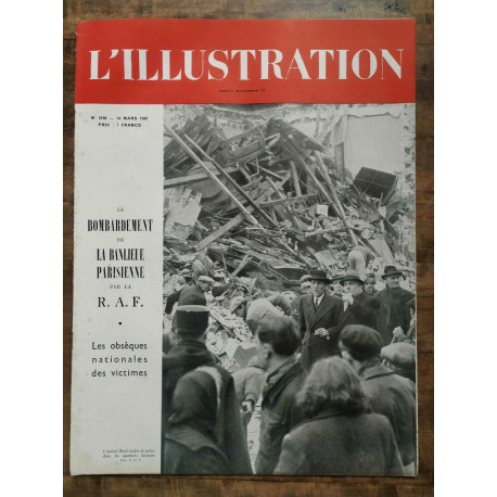 L'Illustration n5166 14 Mars 1942 Bombardement de la banlieue...