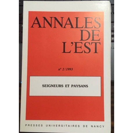 N°2/1993 SEIGNEURS ET PAYSANS