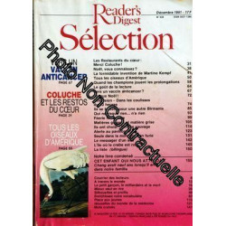 Reader's Digest Selection N° 538 Du 01/12/1991 - Vers Un Vaccin...