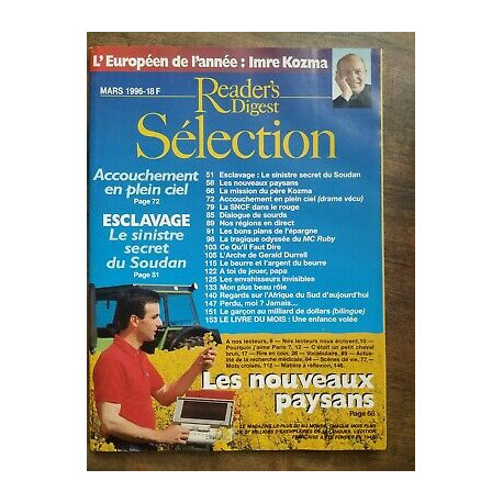 Reader's Digest Sélection Mars 1996