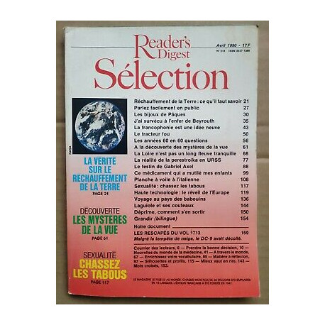 Reader's Digest Sélection Nº 518 avril 1990