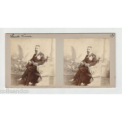 Vue Stéréoscopique Stéréo ITALIE FLORENCE Jardins Royal de Boboli Dôme