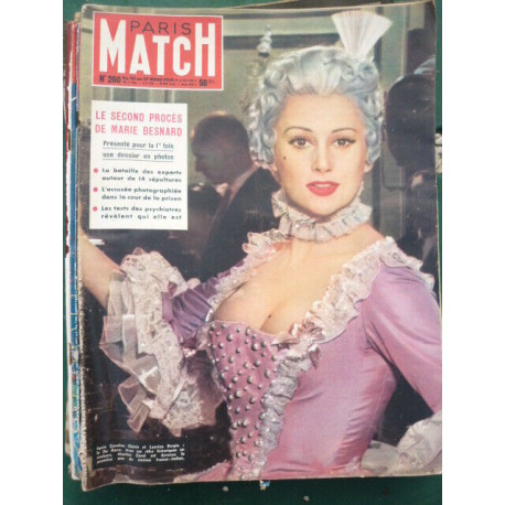 PARIS MATCH n260 du 20 au 27 mars 1954 SECOND PROCES MARIE BESNARD...