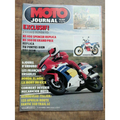 Moto Journal Nº 670 11 Octobre 1984
