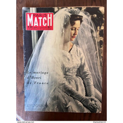 Paris Match n431 Le mariage d'Henri de france 13 Juillet 1957