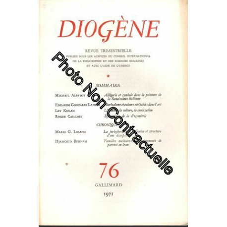 Diogène 76 - Alpatov - Lanuza - Kogan - Caillois - Losano - Behnam