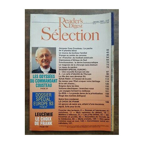 Reader's Digest Sélection Nº 551 Janvier 1993