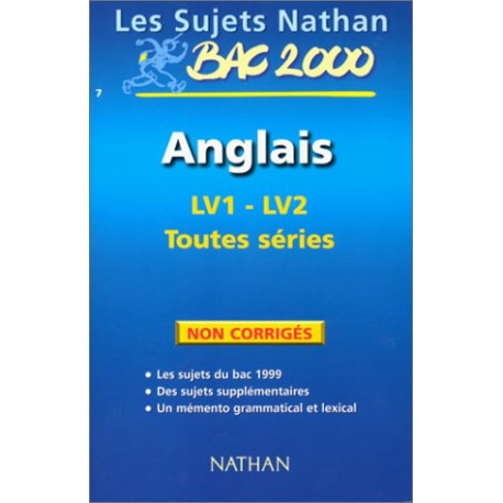 Bac anglais terminale toutes séries : sujet non corrigés du bac 99