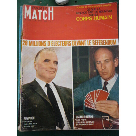 Paris Match n1042 26 AVRIL 1969 REFERENDUM