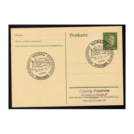 Ganzsache MURAU Cachet Spécial 260243 WW2 Entier