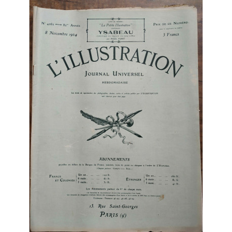 L'Illustration n4262 8 Novembre 1924