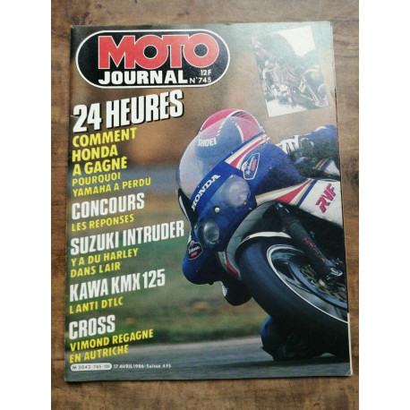 Moto Journal Nº 745 17 Avril 1986
