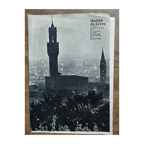 Guilde du Livre Nº 9 Lausanne Bulletin mensuel Septembre 1968