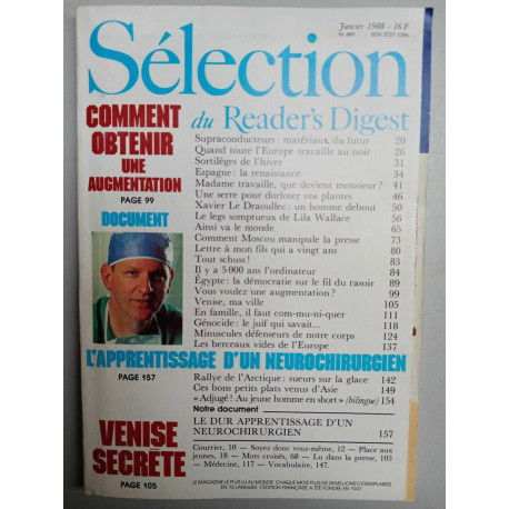 Sélection du Reader's Digest n 491 Janvier 1988