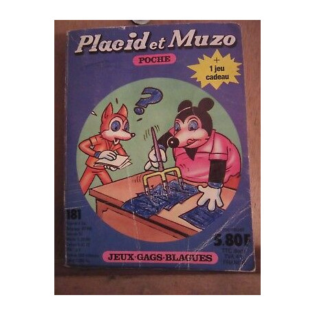 Placid et Muzo poche n181 jeux gags blagues Editions de Vaillant...