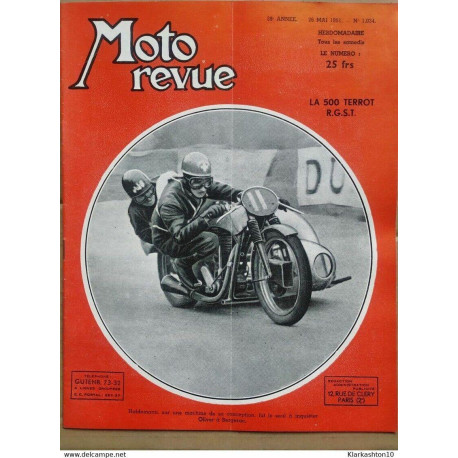 Moto Revue n 1034 La 500 terrot r g s t 26 Mai 1951