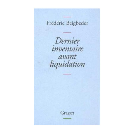 Dernier inventaire avant liquidation
