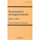 Environnement et développement durable : enjeux et défis