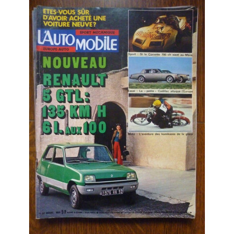 n357 Renault 5 gtl mensuel Mars 1976