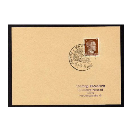 Allemagne n 706 Yv. cachet WW2 SAAL Els Timbre Allemand Hitler Mi...