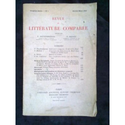Revue de Littérature comparée première année n1 janvier février