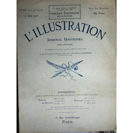 journal Universel N 3823 74 année 10 Juin 1916