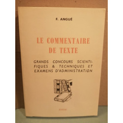 f angué Le commentaire de texte