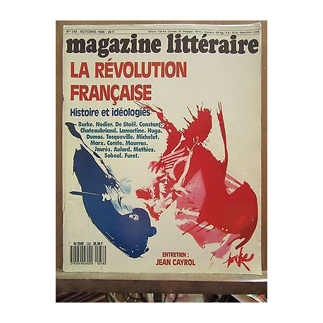 Magazine Littéraire n258 101988 La Révolution Française hist...
