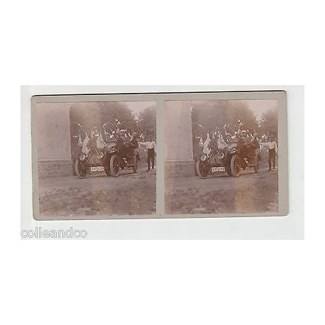 Vue Stéréoscopique Stéréo ANCIENNE AUTO ANCETRE VOITURE